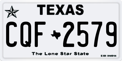 TX license plate CQF2579