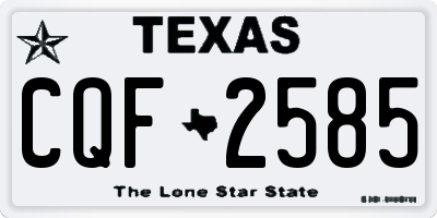 TX license plate CQF2585