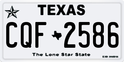 TX license plate CQF2586