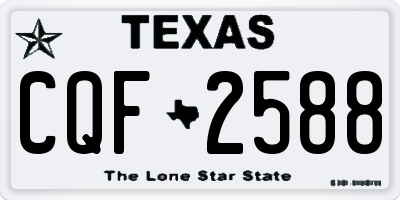 TX license plate CQF2588