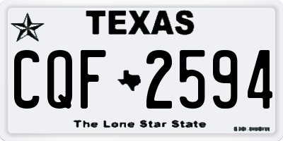 TX license plate CQF2594