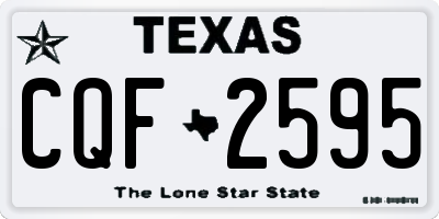 TX license plate CQF2595
