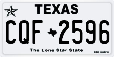 TX license plate CQF2596