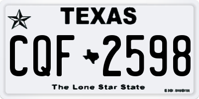 TX license plate CQF2598