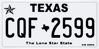 TX license plate CQF2599