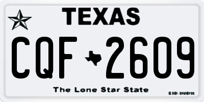 TX license plate CQF2609