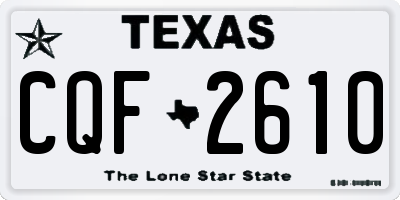 TX license plate CQF2610