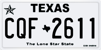 TX license plate CQF2611