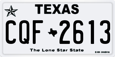 TX license plate CQF2613