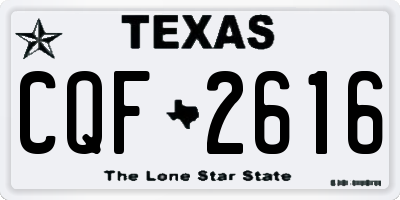 TX license plate CQF2616