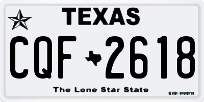 TX license plate CQF2618