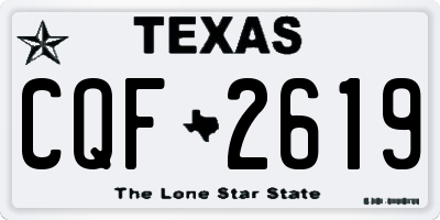 TX license plate CQF2619