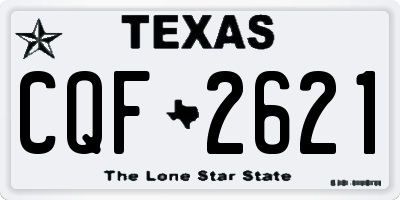 TX license plate CQF2621