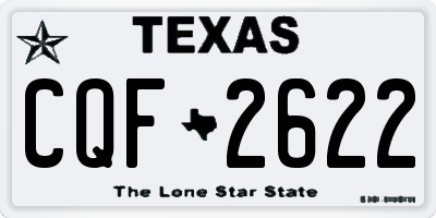 TX license plate CQF2622