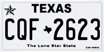 TX license plate CQF2623