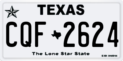 TX license plate CQF2624
