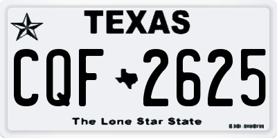 TX license plate CQF2625