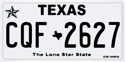 TX license plate CQF2627