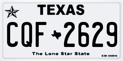 TX license plate CQF2629