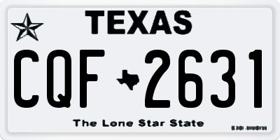 TX license plate CQF2631