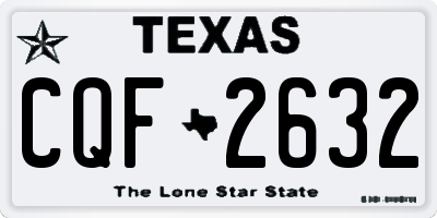 TX license plate CQF2632