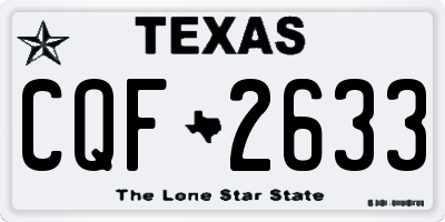 TX license plate CQF2633
