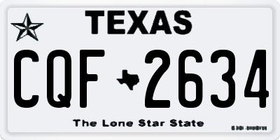 TX license plate CQF2634