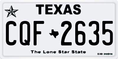 TX license plate CQF2635