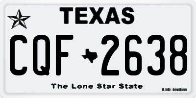 TX license plate CQF2638