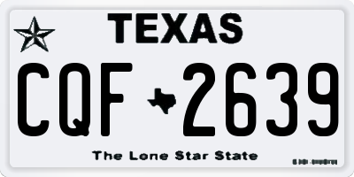 TX license plate CQF2639