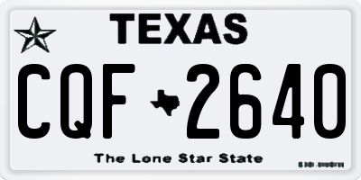 TX license plate CQF2640