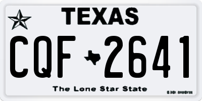 TX license plate CQF2641