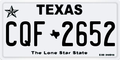 TX license plate CQF2652