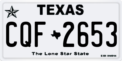 TX license plate CQF2653