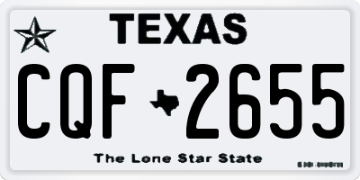 TX license plate CQF2655