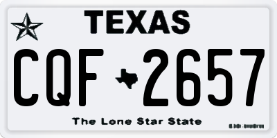 TX license plate CQF2657