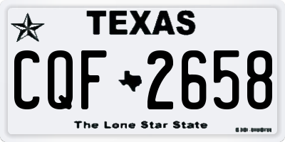 TX license plate CQF2658
