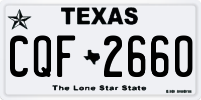 TX license plate CQF2660