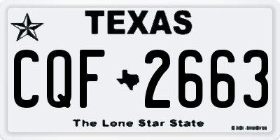 TX license plate CQF2663