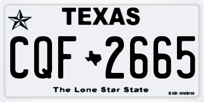 TX license plate CQF2665