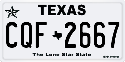TX license plate CQF2667