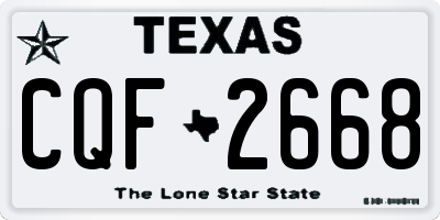 TX license plate CQF2668