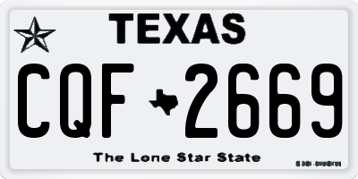 TX license plate CQF2669