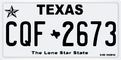 TX license plate CQF2673