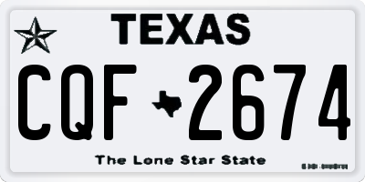 TX license plate CQF2674