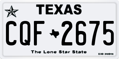 TX license plate CQF2675