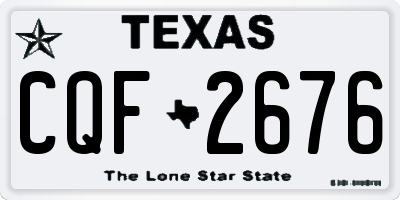 TX license plate CQF2676