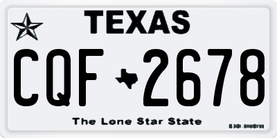 TX license plate CQF2678
