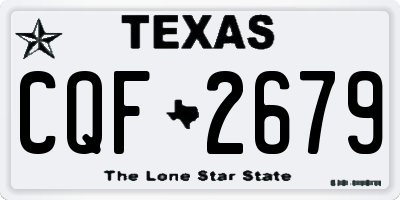 TX license plate CQF2679