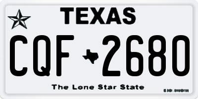 TX license plate CQF2680